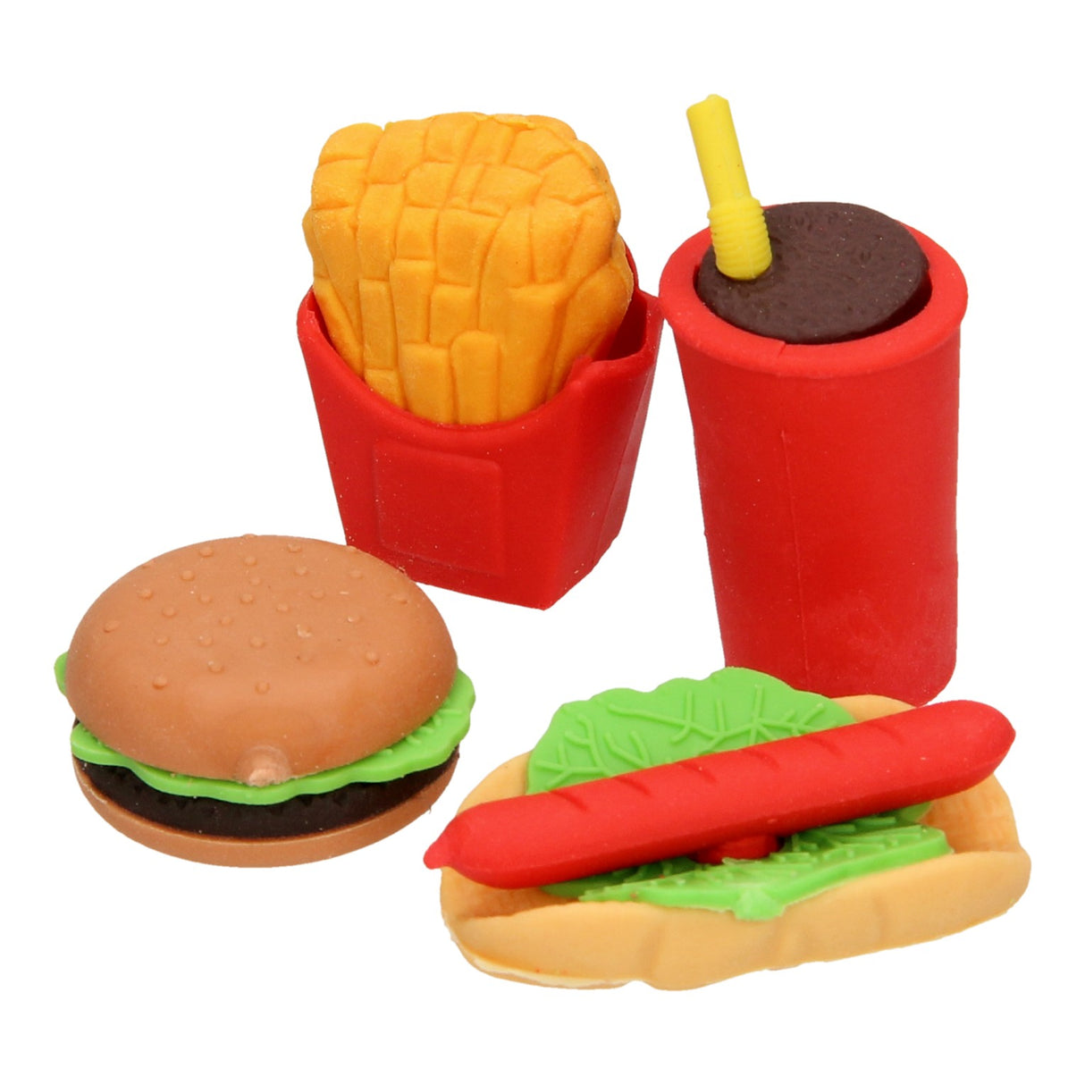 Duckiez Fast-Food-Radiergummis, 4 Stk.