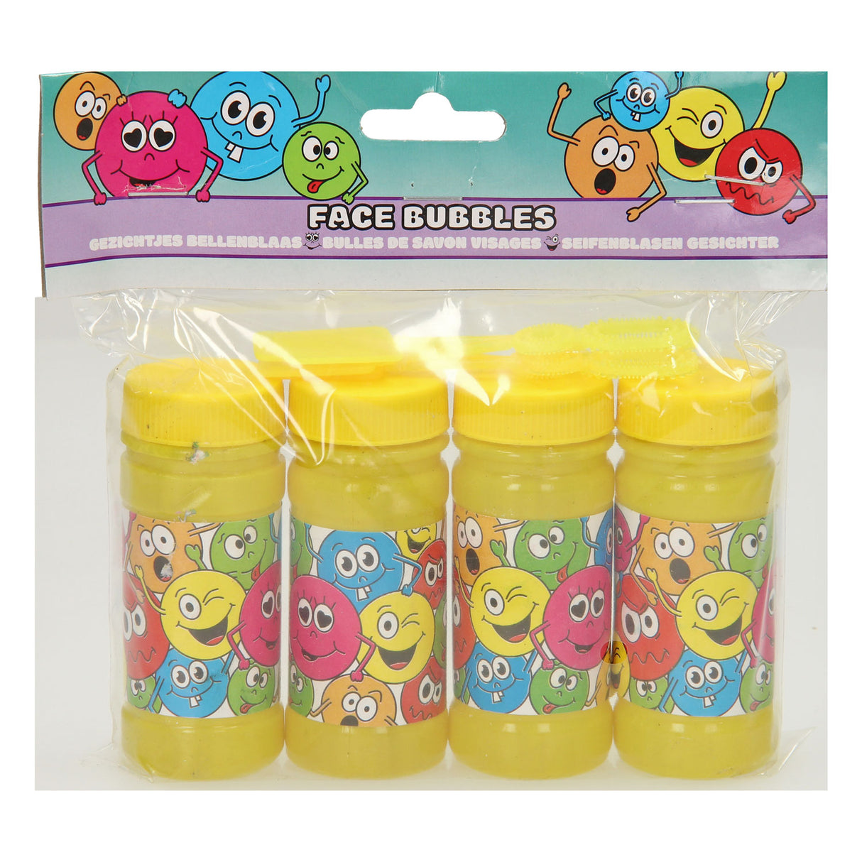 Duckiez Bubble Blowing Smile Face, 4x50ml