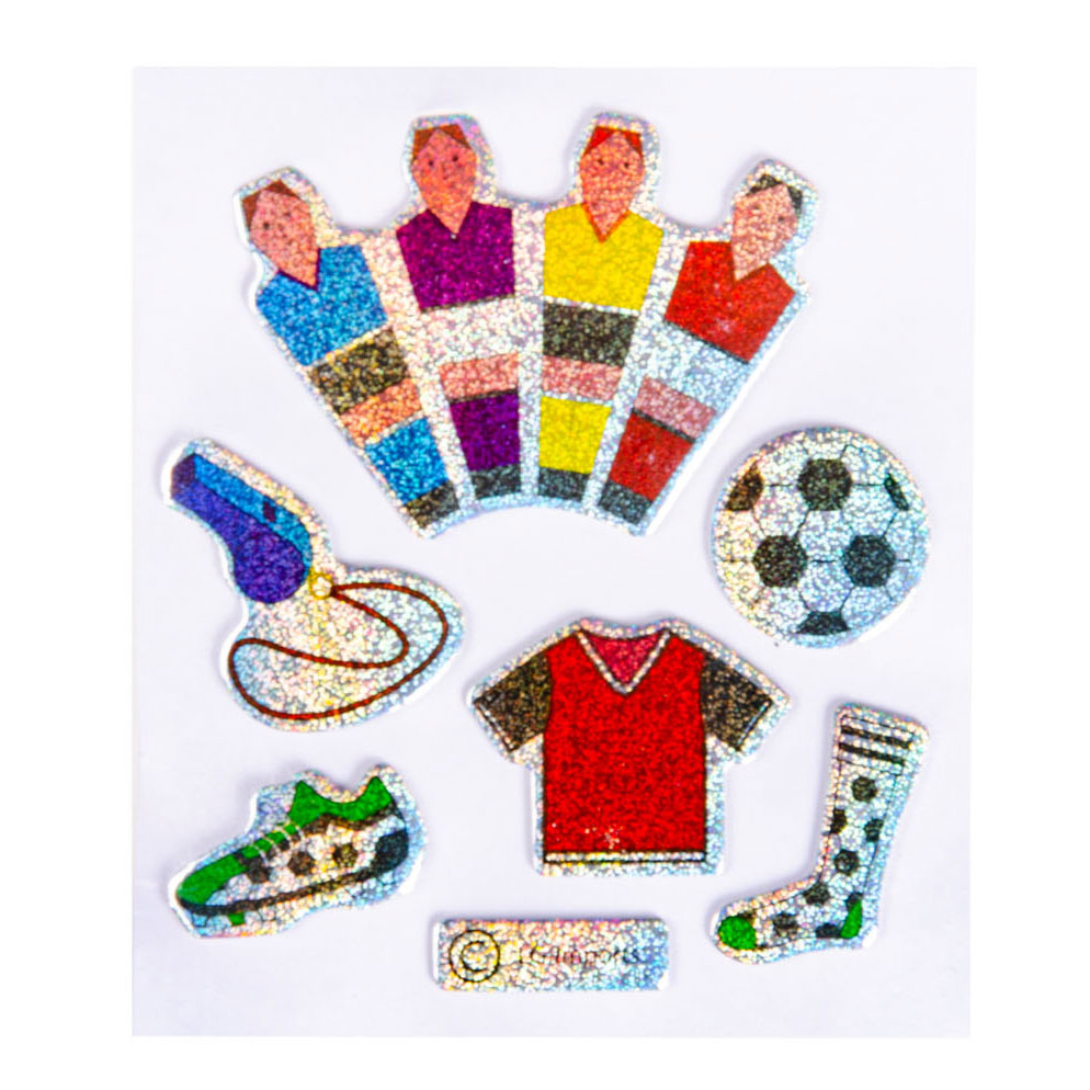 Duckiez Aufkleber Fußball glitzernd