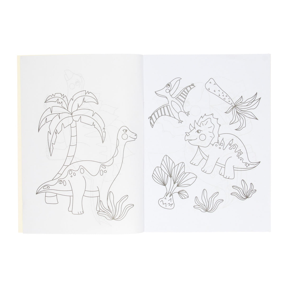 Duckiez-Malbuch mit Dinosaurier-Stickerbogen