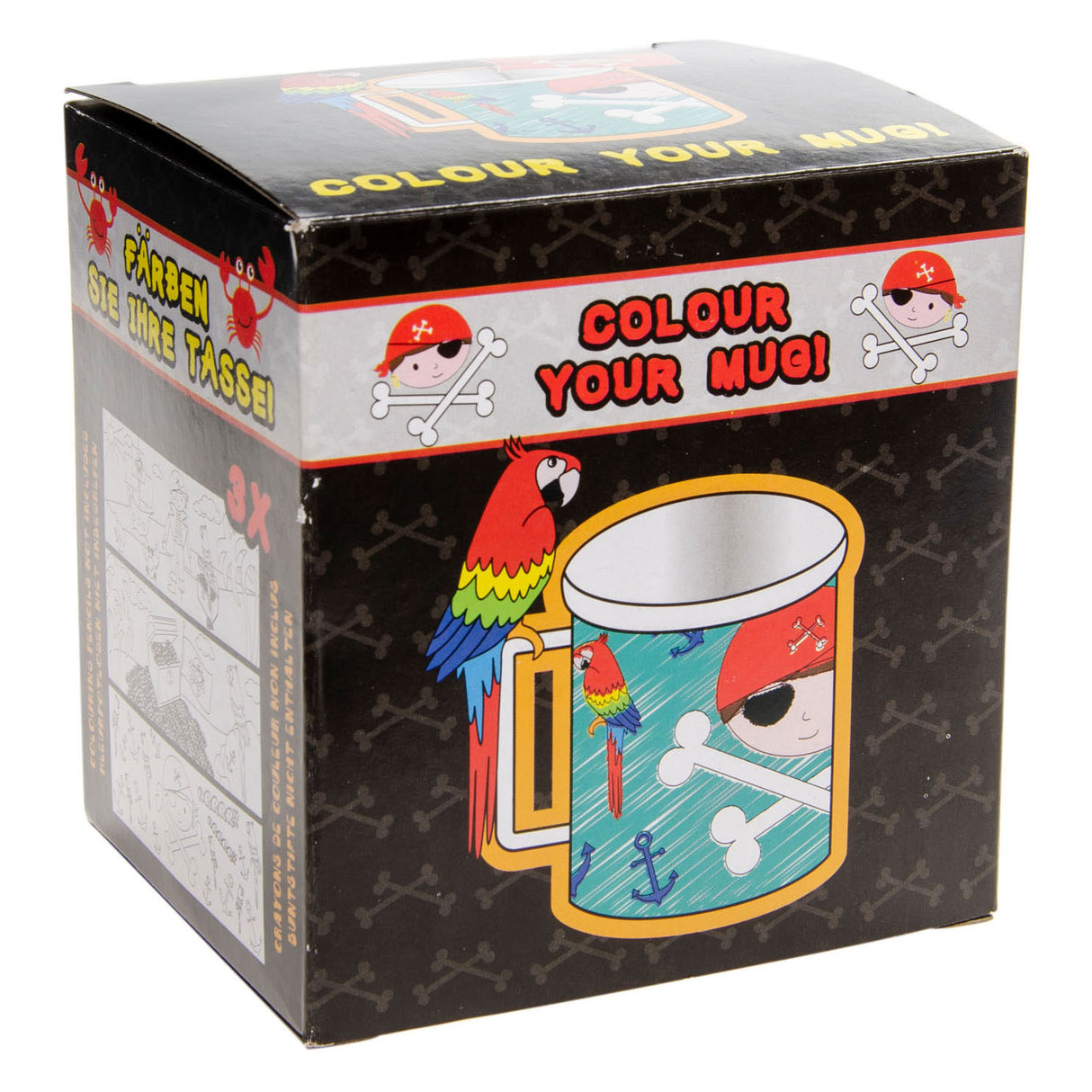 Duckiez färben Sie Ihre eigene Tasse Piraten 250 ml | 24 Stück