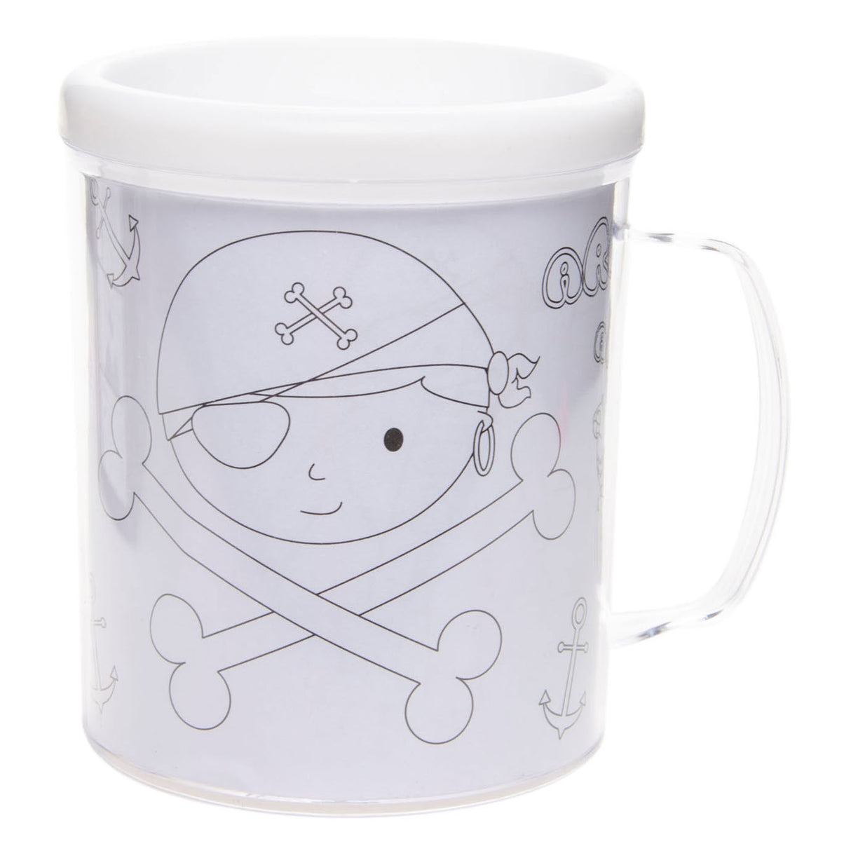 Duckiez färben Sie Ihre eigene Tasse Piraten 250 ml | 24 Stück