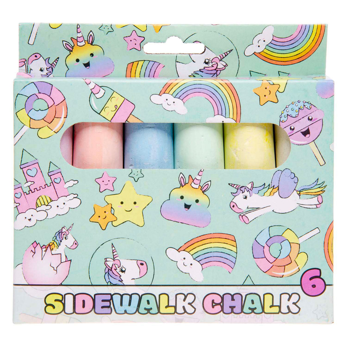 Duckiez Gehwegkreide Einhorn, 6 Stk.