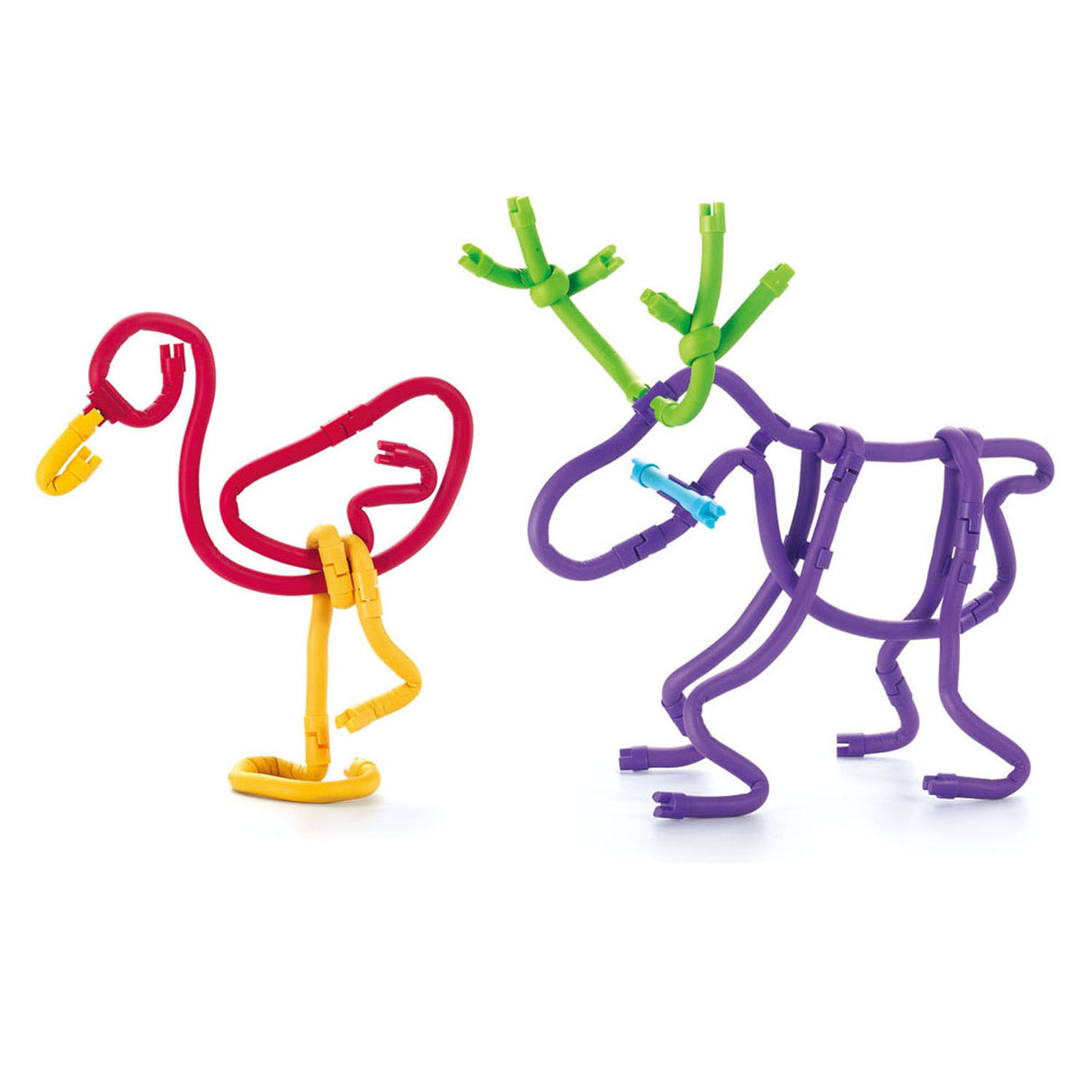 Spaghetteez 70-teiliges Set – flexible Baustäbe – Spielzeug 4,5,6,7,8 Jahre Jungen und Mädchen – Basteln Mädchen Jungen – Konstruktionsspielzeug – Montessori-Spielzeug – Lernspielzeug