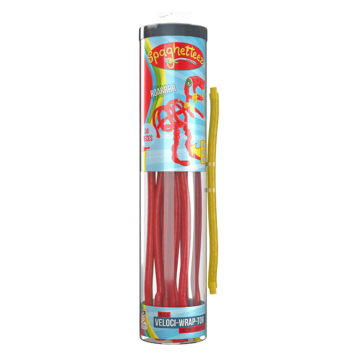 Clics Spaghettiez Velociraptor flexible Baustäbe, 34 Stk.