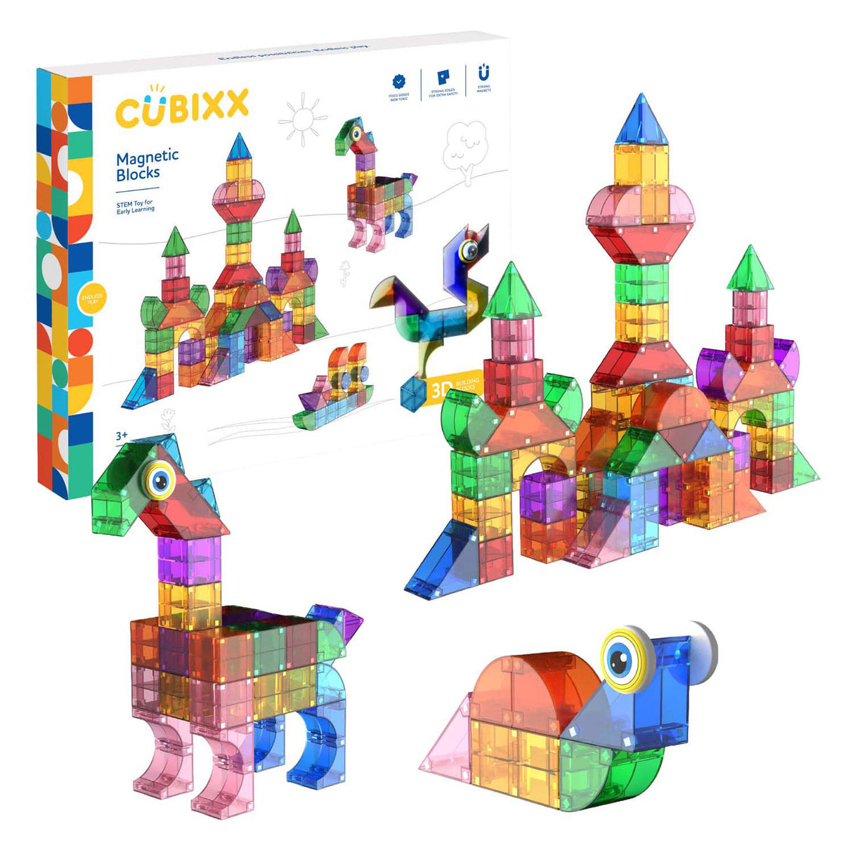 Cubixx magnetisches Bauspielzeug - 85-tlg.