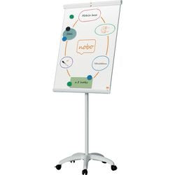 Nobo Premium Plus mobiles Flipchart aus Stahl – magnetisches Whiteboard – 70 x 100 cm – weiß