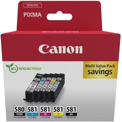 Inktcartridge canon 2078c007 cli-581 b c m y pgbk