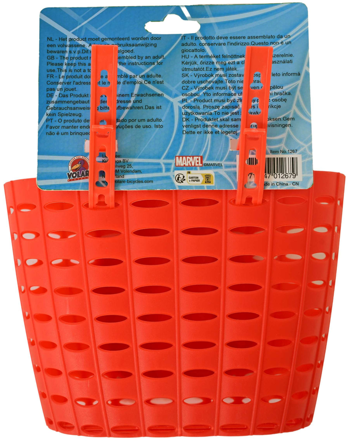 Spiderman Spider-Man Plastikkorb – Jungen – Rot