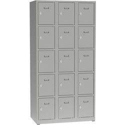 Garderobekast a83350.09 grijs metaal 500 mm x 900 mm x 1800 mm (d x b x h)