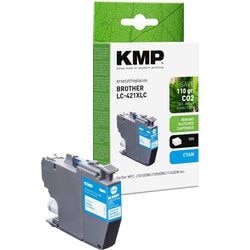 Tintenpatrone kmp kompatibel Brother LC421XLC Cyan