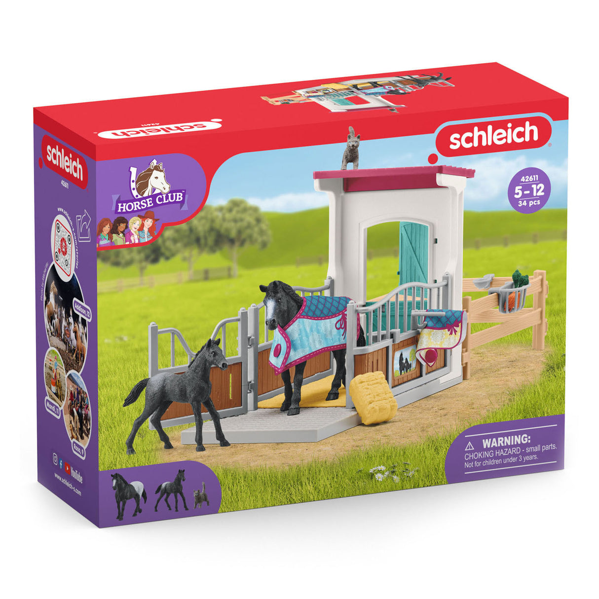 Schleich Horse Club Horse Box mit Stute und Fohlen 42611