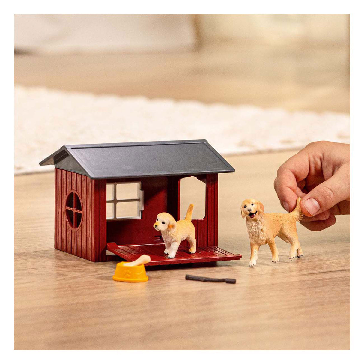 Schleich Farm World Hundehütte mit Golden Retriever 42722