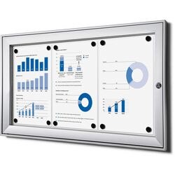 Vergrendelbaar notitiebord showdown scs3xa4 zilver aluminium