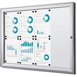 Vergrendelbaar notitiebord showdown scs8xa4b1 zilver aluminium