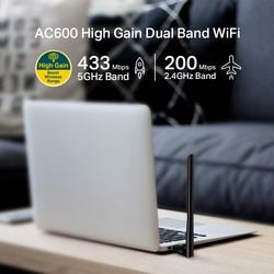 TP-Link-Archer T2U plus AC600 Wireless High-Gain-Dual-Ban-Ban