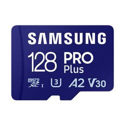 Samsung Pro Plus 128 GB microSDXC (2023) Speicherkarte (blau, UHS-I U3, Klasse 10, V30, A2)