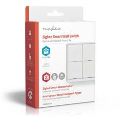 Nedis Smartlife Wandschalter – ZigBee 3.0 – Wandmontage – Android iOS – Kunststoff – Weiß