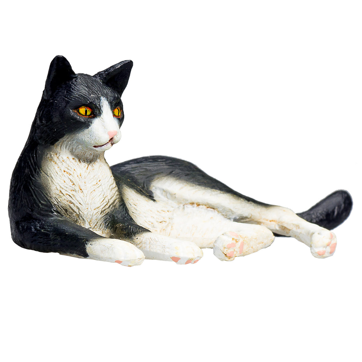 Mojo Ackerland liegende Katze schwarz und weiß – 387367