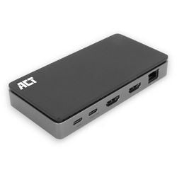 Act-Konnektivität USB-C 4K MST-Dockingstation (schwarzgrau)
