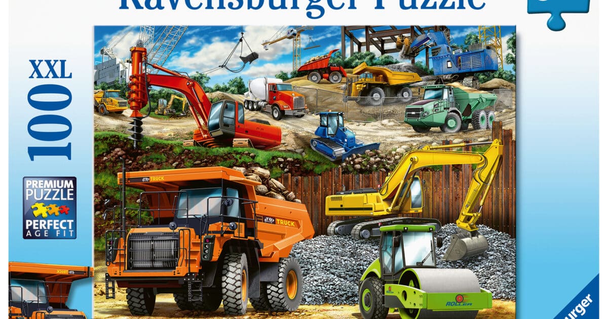 Ravensburger Puzzle Baufahrzeuge - Puzzle - 100 Teile