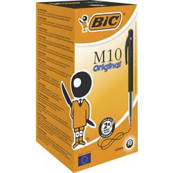 Bic Kugelschreiber M-10 schwarz 50 Stück 0,4 mm