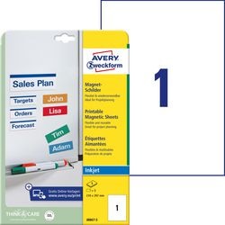 Magneetetiketten avery 297 x 210 mm wit