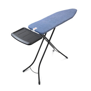 Brabantia Bügelbrett, B 124 x 38 cm, Jeansblau, mit Dampfeinheitshalter