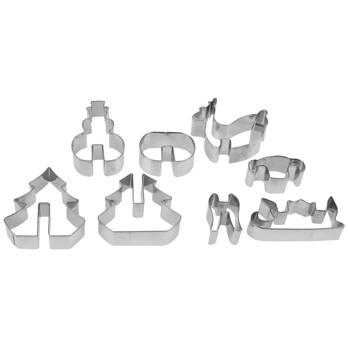La cucina 3D-Weihnachts-Ausstecher-Set, 8-teilig.