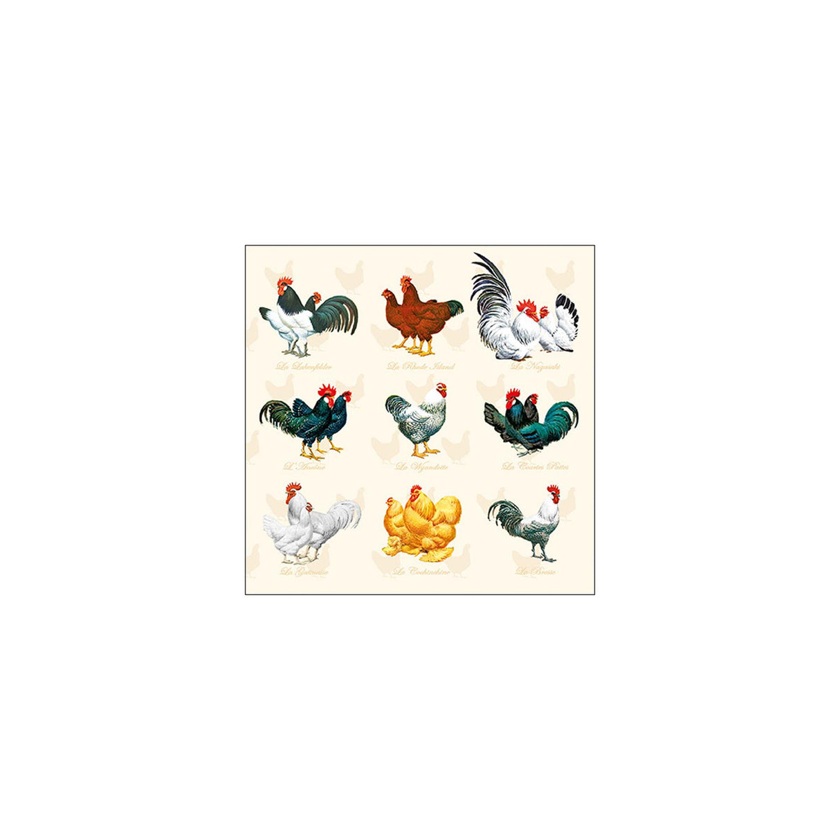 Ambiente servetten wyandotte cream 33cm