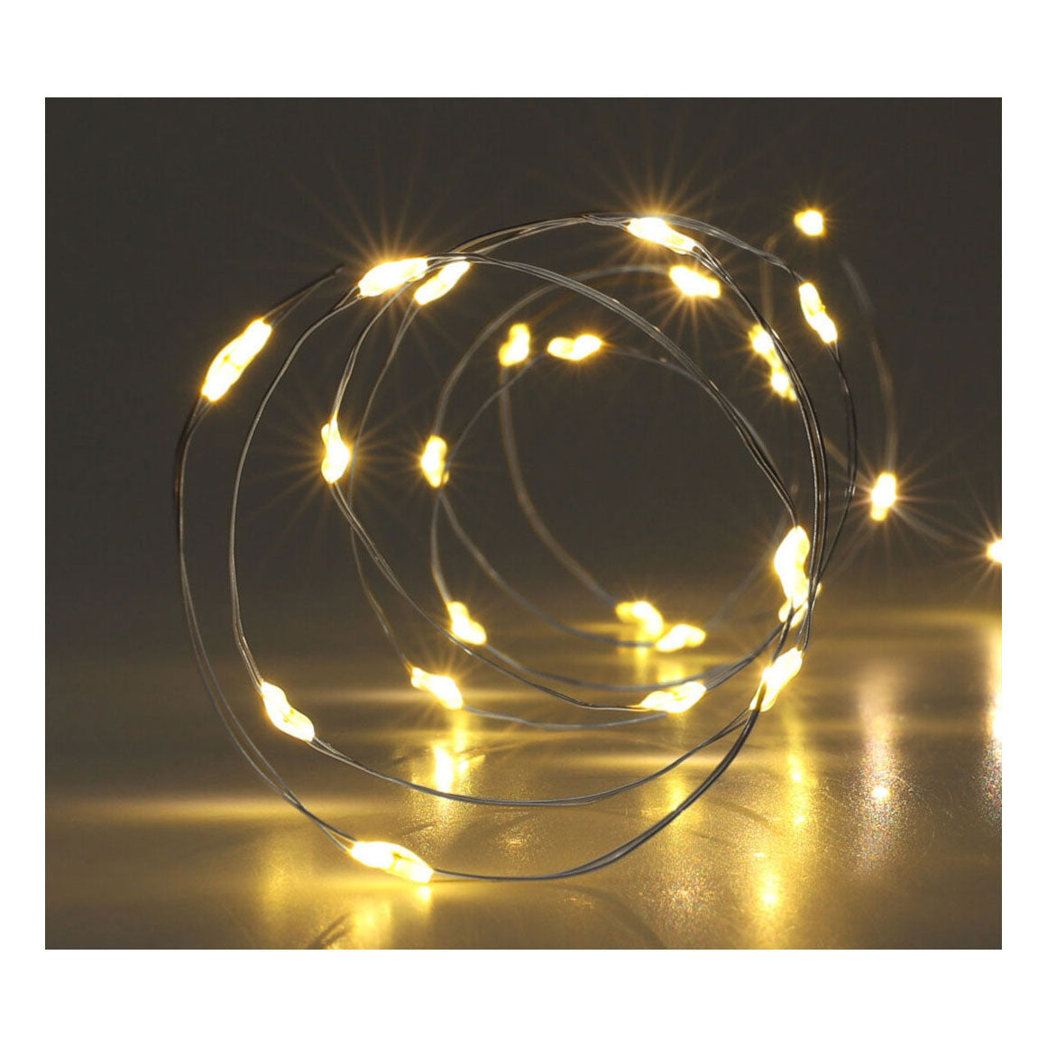 Silberdraht 40led warmweiß, 195cm