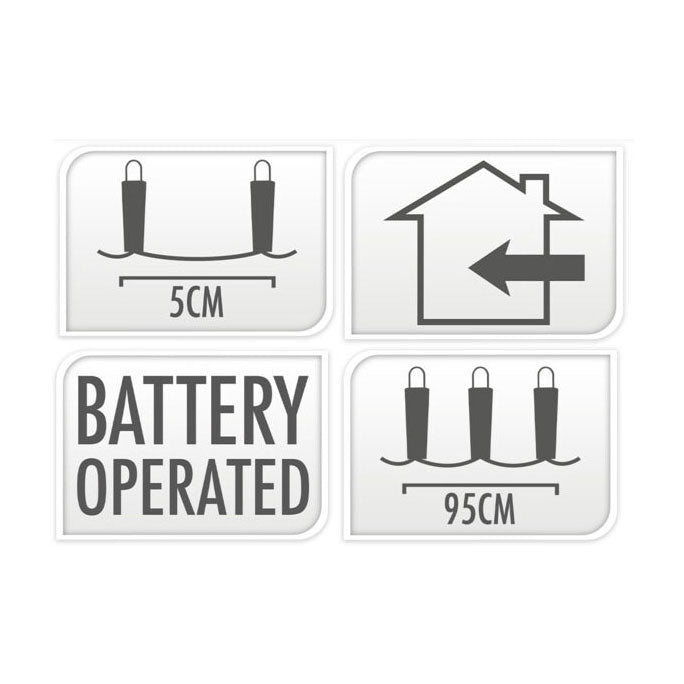 Silberdraht 40led warmweiß, 195cm
