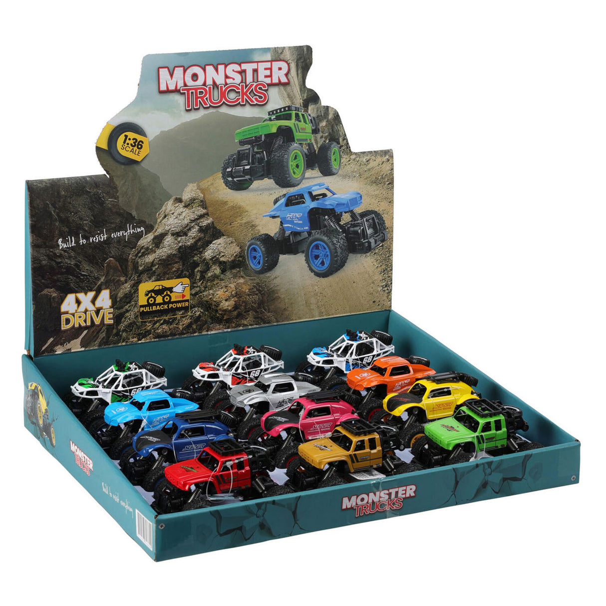 Druckguss-Monstertruck zum Zurückziehen
