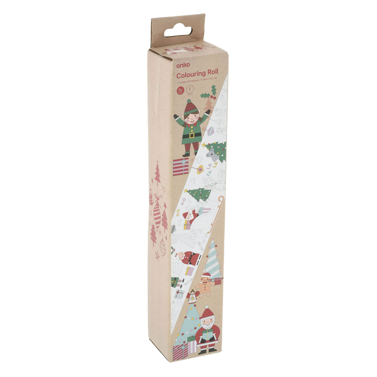 Weihnachts-Malvorlage auf Rolle, 250 cm