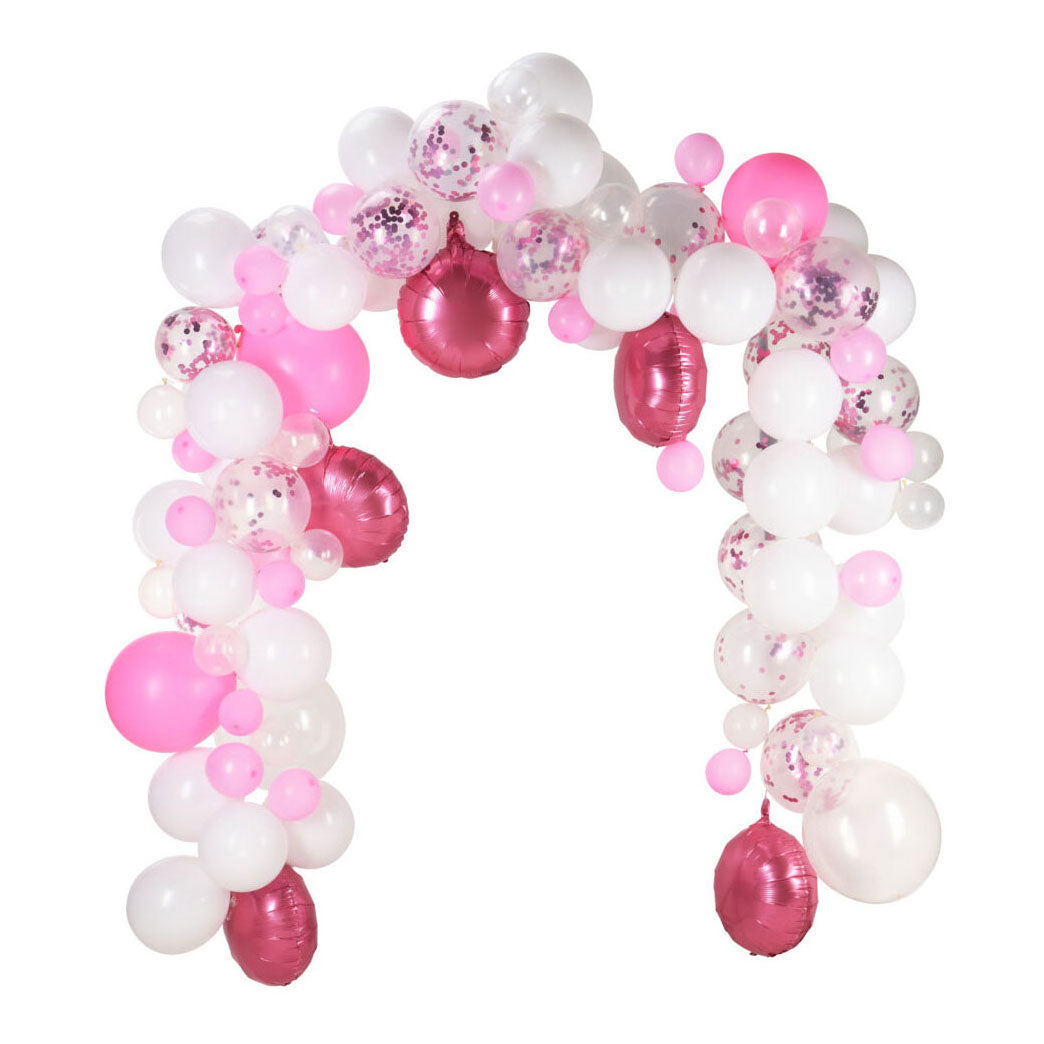 Bauen Sie Ihr eigenes Ballonbogen-Set rosa, 120-tlg.