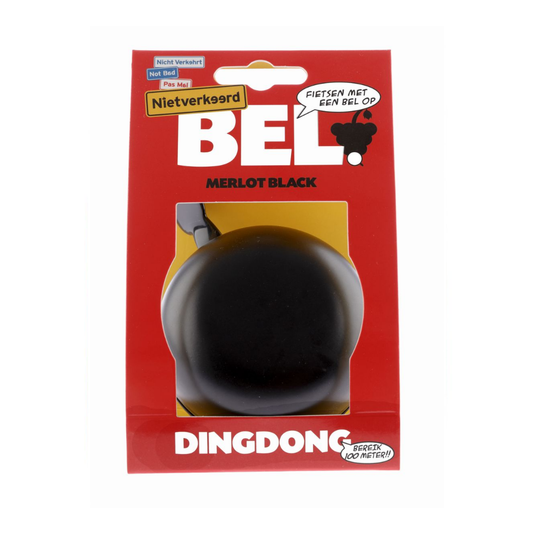Bike Bell Ding-dong-Stahl 80 mm schwarz