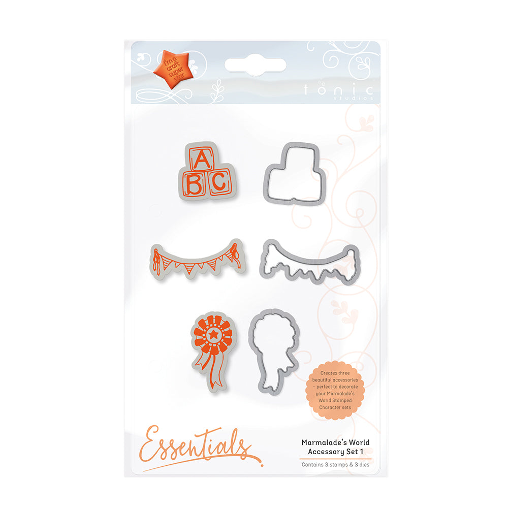 Tonic studios • essentials stamp die set marmalade's world 1