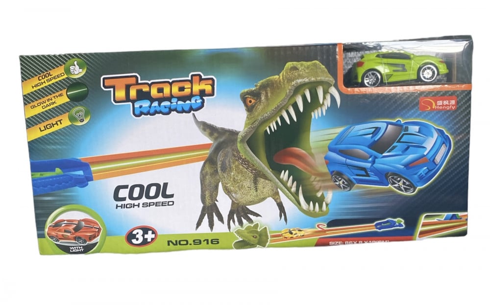 Jonotoys verfolgt Dino-Rennen