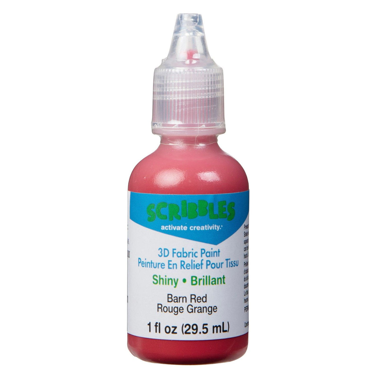 Scribbles • 3D-Textilfarbe glänzend 29,5 ml Scheunenrot