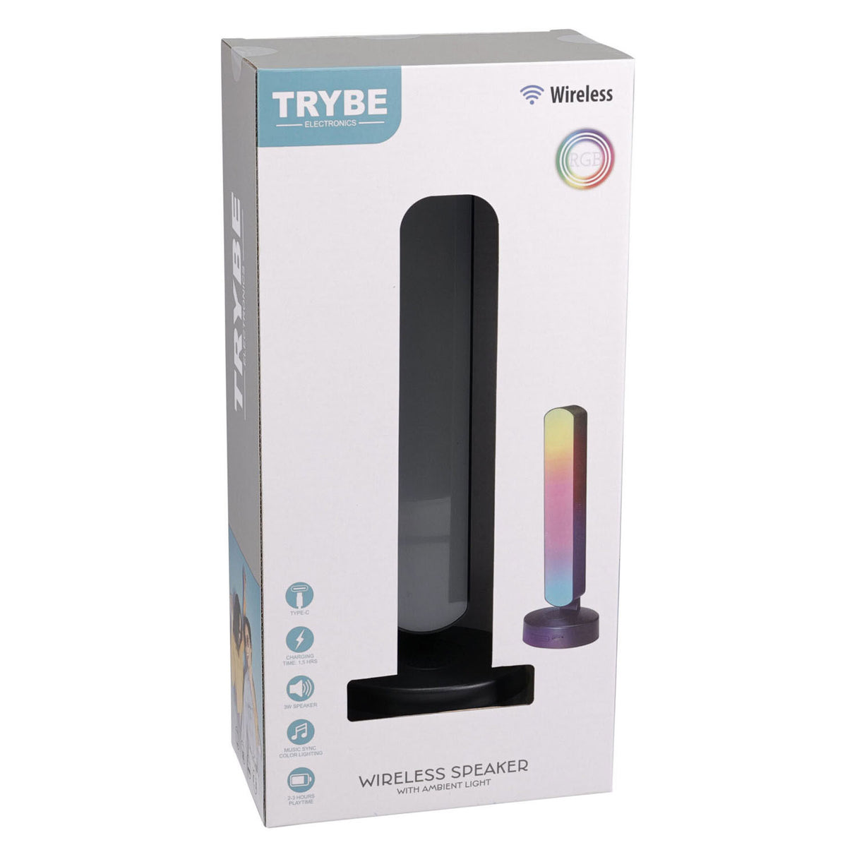 Draadloze speaker met verlichting - met usb-c oplaadkabel