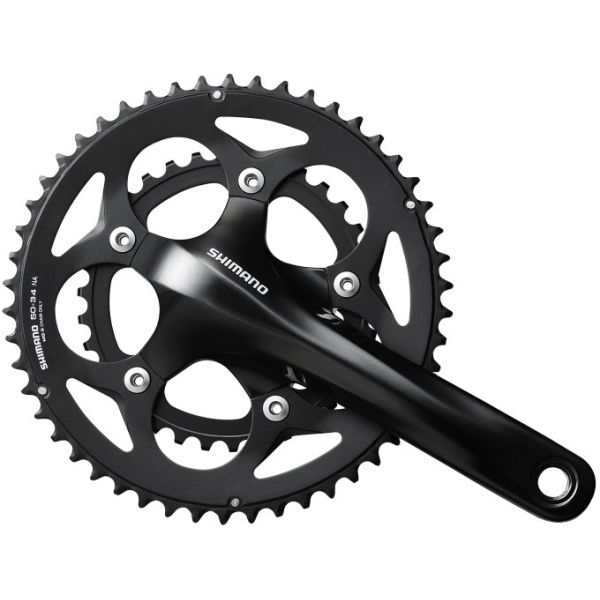 Shimano Kurbel 2 x 10 Speed Road FC-RS400 175 50-34 Holle als schwarz