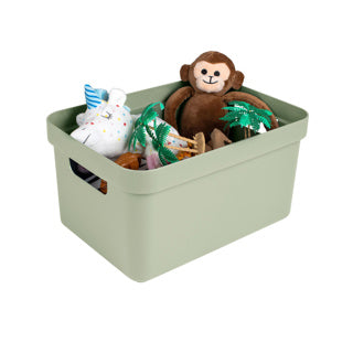 Sigma Home Aufbewahrungsbox 13l grün 350x246x183mm | 3 Stück