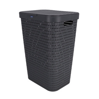 Rotho Country Wäschekorb 55l Anthrazit