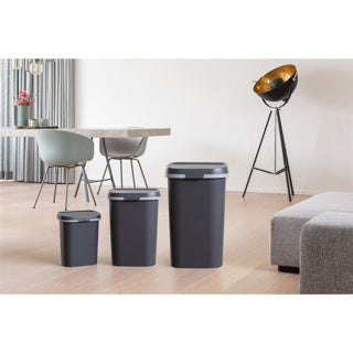 Curver Mülleimer Mistral flach 25 Liter anthrazit