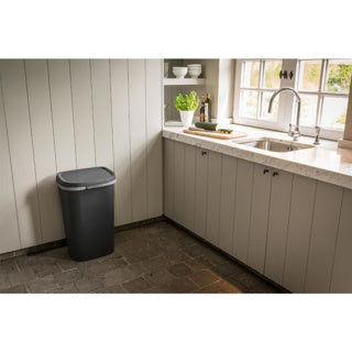 Curver Mistral Abfallbehälter flach 50l Anthrazit