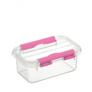 Sunware Q-Line Fun Baking Aufbewahrungsbox 0,5l transparent rosa | 3 Stück