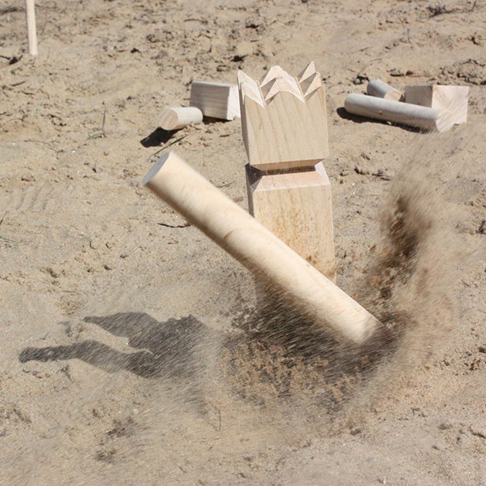 Tactic Kubb – Fang- und Wurfspiel – Original schwedisches Wurfspiel in praktischer tragbarer Box – nachhaltiges Kiefernholz