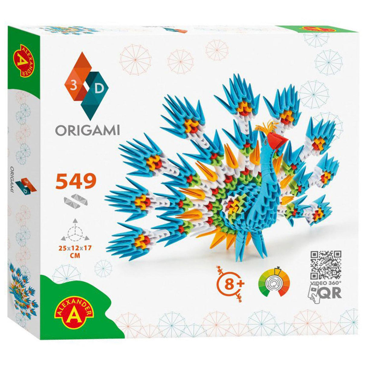 Alexander Toys Origami 3D - Pfau, 549 Stück.