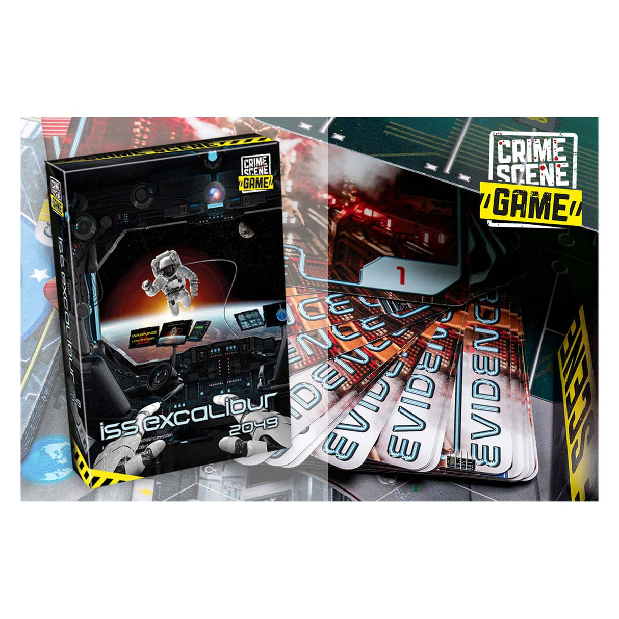 Tactic Crime Scene Iss Excalibur 2049 – Brettspiel – Krimispiel – Futuristisches Mysterium im Weltraum – Eingehende Untersuchung und Schlussfolgerung – Crime Scene Series – Game Storm Studio – 1 oder mehr Spieler – ab 18 Jahren