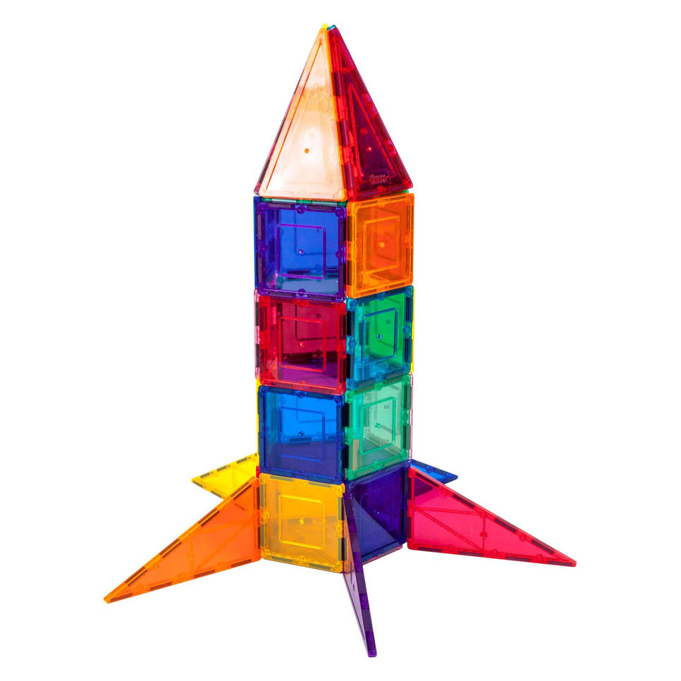 Selecta Picassotiles Raketenbooster – magnetische Bauplättchen, 32 Stück.